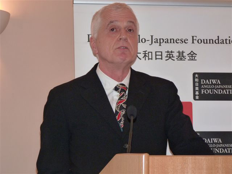 Derek Massarella4.jpg - Derek Massarella at the launch of his new book, - Japanese Travellers in Sixteenth-Centry Europe. (Dec 2012)